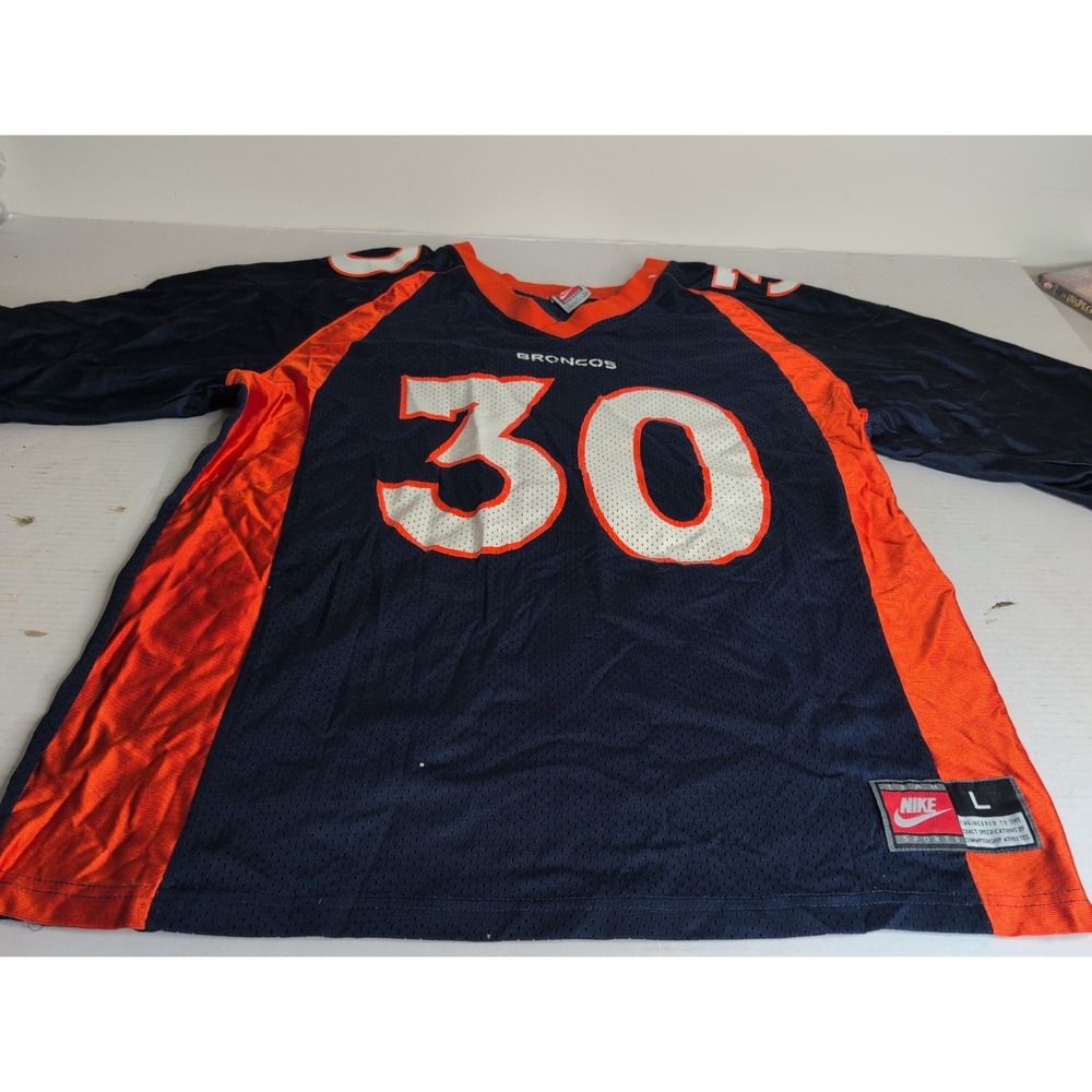 Vintage ADULT Nike Terrell Davis Denver Broncos Home Jersey Men's Large Blue NFL